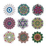 Bügelaufkleber - Mandala-Blumen (Thermoklebend)